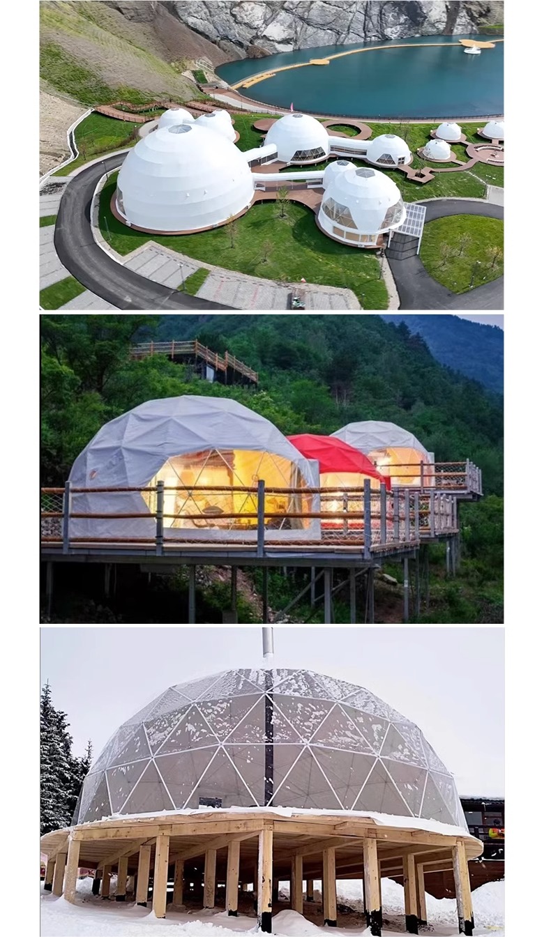 Starry Sky Spherical Hotel Canopy Large Outdoor Campsite Transparent Tent Internet Red Tourist Scenic Area Accommodation Bubble House