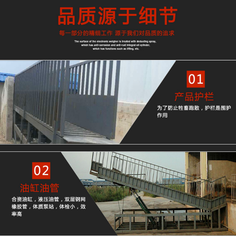 Yuan Shengrong Slaughterhouse Pig Unloading Platform Manufacturer Sloping Pig Driving Channel Pig Farm Pig Buying Lifting Platform