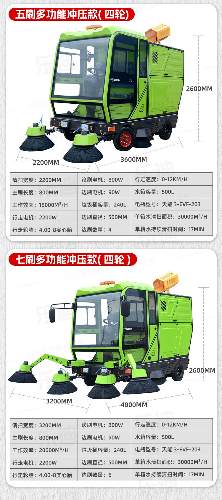 Industrial Sweeper Driving Road Sweeper Multifunctional Sprinkler to Reduce Dust Road Flushing Sweeper Ledi