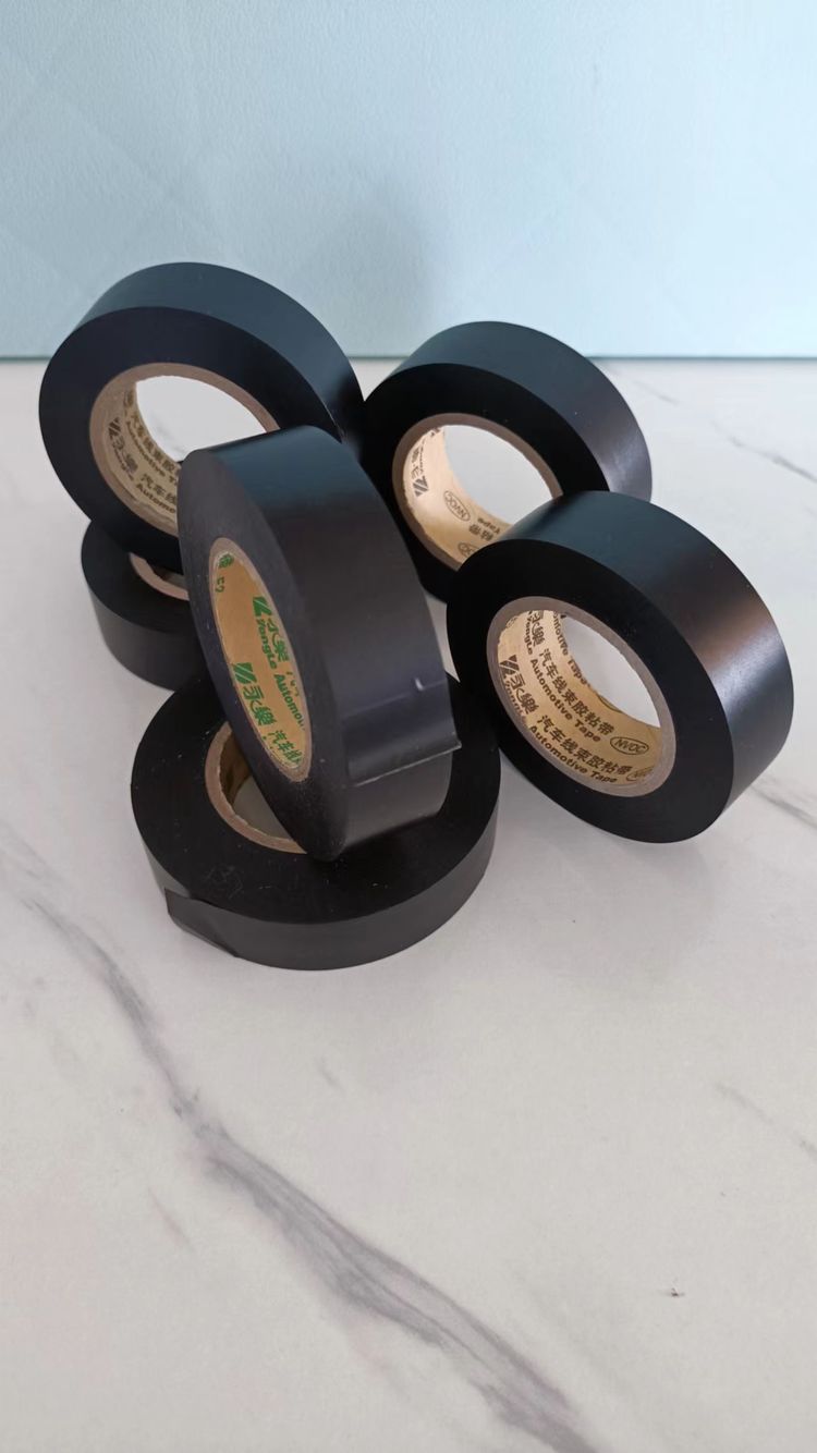 PVC wire harness tape for new energy vehicles, black flame-retardant, waterproof, insulated electrical wires, circuit winding and binding