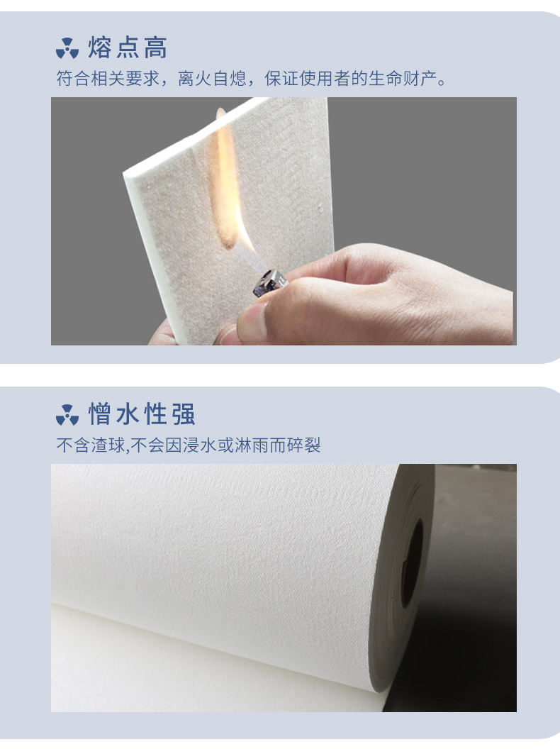 Shengzhong Aluminum Silicate Ceramic Fiber Paper Thermal Insulation Sealing Cotton Pad Electrical Sealing Fire Protection Insulation Forged Ceramic Paper