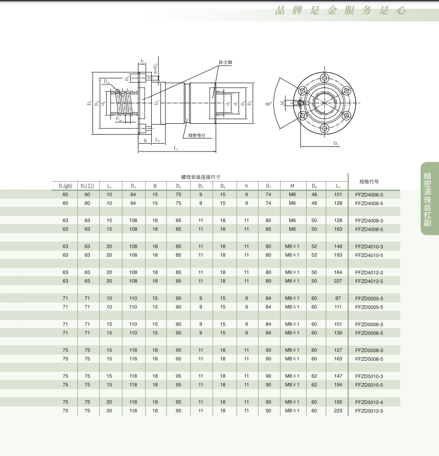 AZI China Craft Brand FFZD4006R-3-P3/350X245-E Ball Screw Pair