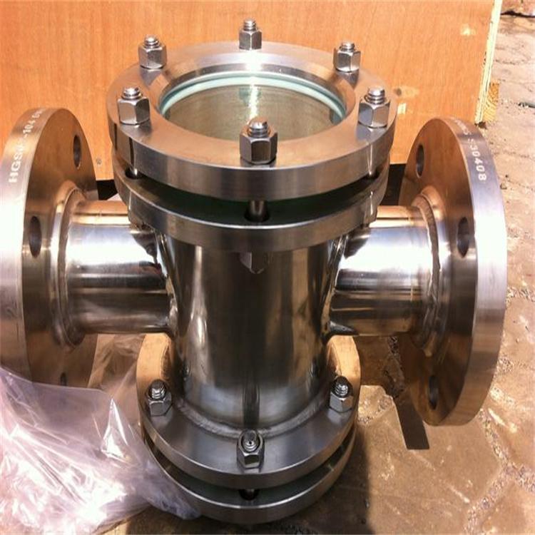 Stainless steel atmospheric pressure sight glass pressure vessel sight glass strip flange through type supply