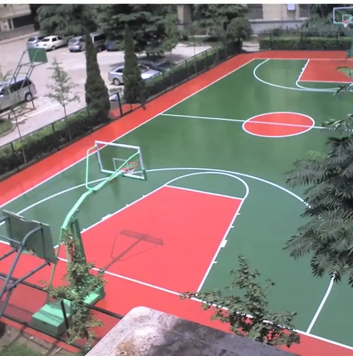 Silicon PU court, basketball court, sports ground construction, labor contract, material, corrosion resistance, wear resistance, blue sky sports