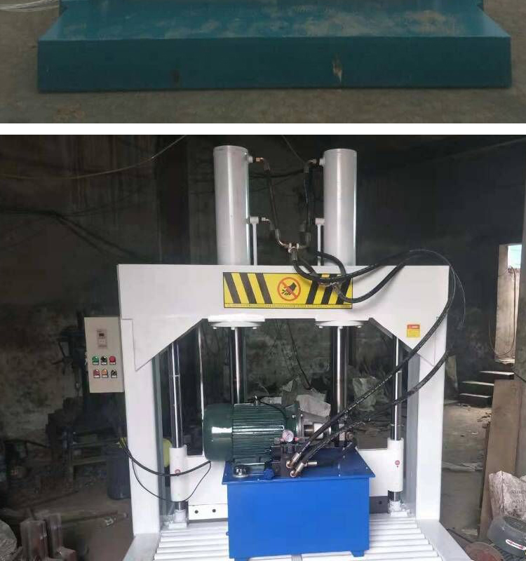 Harbor dual cylinder machine head material block cutting machine large plastic block cutting machine hydraulic cutter 1500 tons