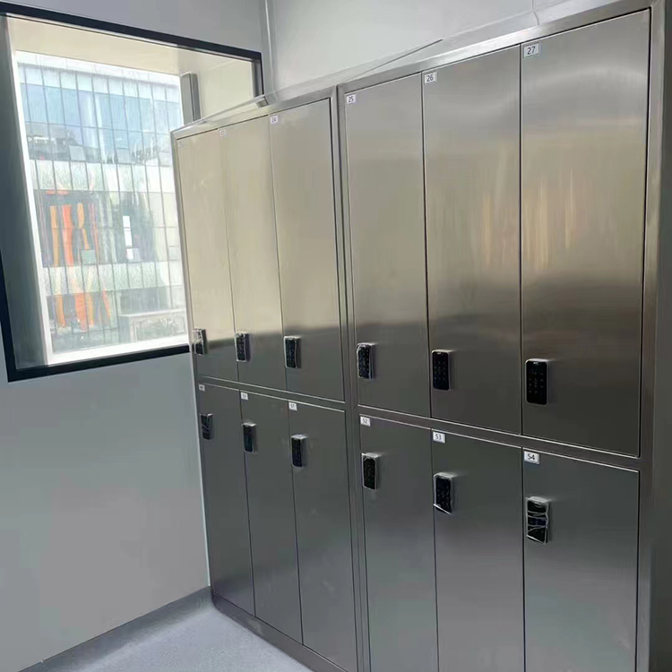 Stainless steel wardrobe, customized dormitory staff locker, laboratory dust-free storage cabinet