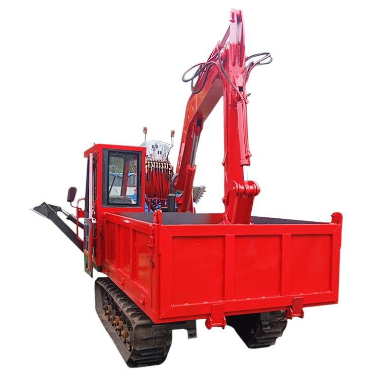 Crawler type four-wheel drive, not like a truck excavator manufacturer, cleaning rivers in mountainous areas, excavating soil, sand, and loading integrated excavator