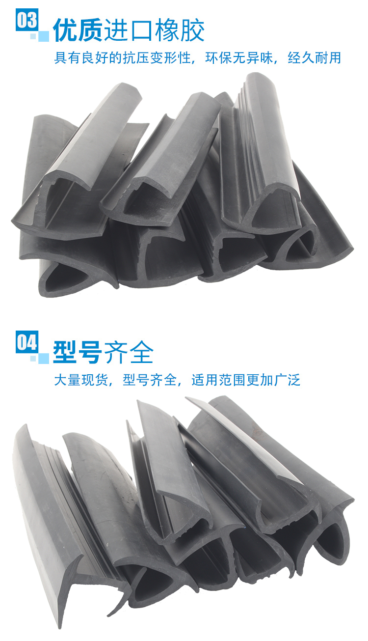 Sealing strip for cable trench cover plate T-shaped weather proof rubber strip, waterproof strip for filling joints in container room