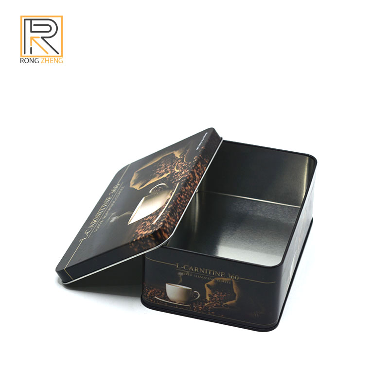 Customized square tin can, coffee iron box, children's toy gift packaging box, multi-purpose storage box by the manufacturer