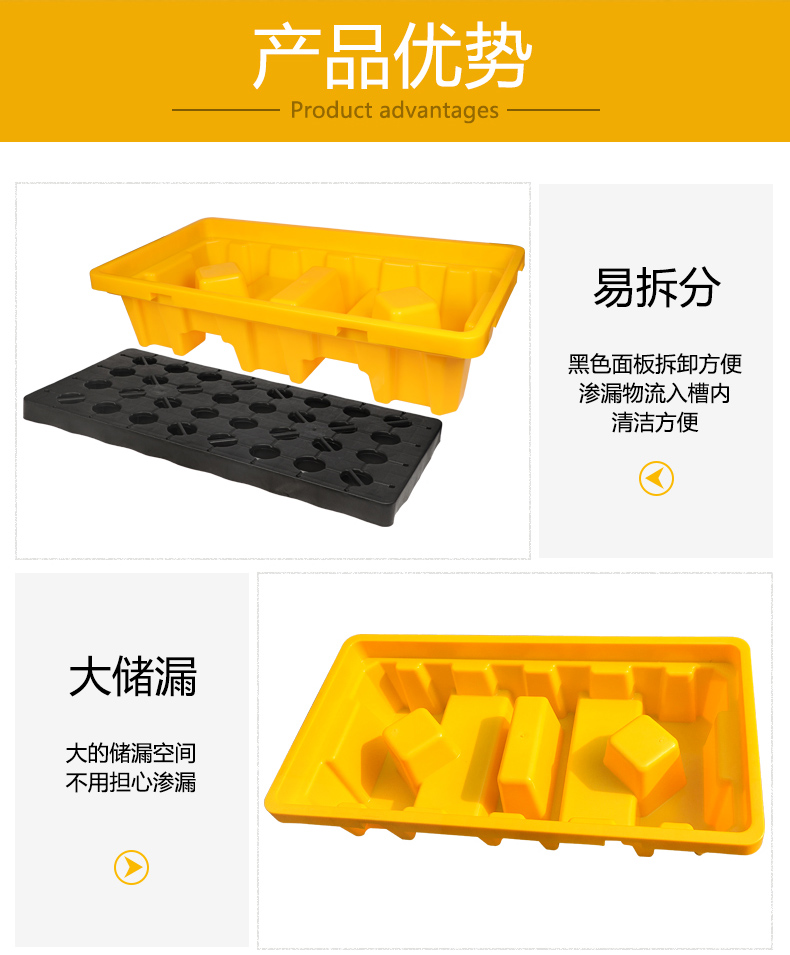 Anti leakage side leakage two buckets and four buckets, anti leakage hazardous chemical liquid container, leakage connection card board, thickened mature rubber anti leakage tray