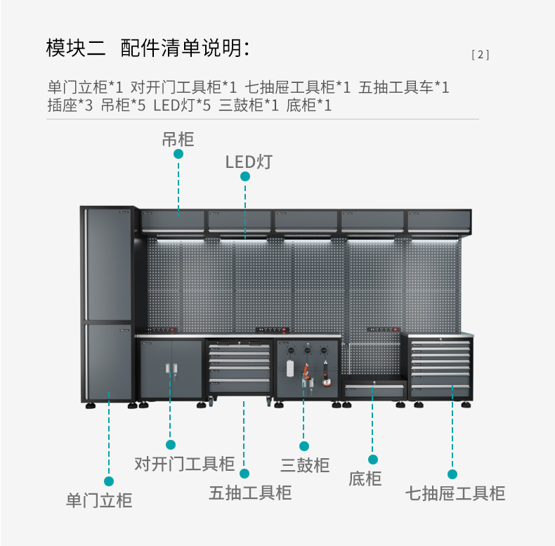 Automotive repair tool car parts cabinet combination workbench cabinet heavy maintenance operation console stainless steel workshop tool cabinet