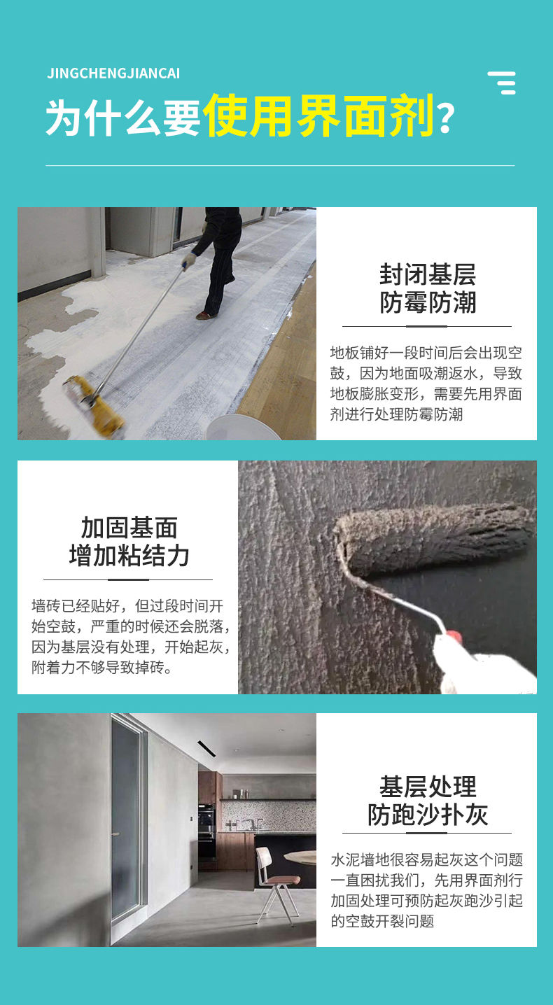 Jingcheng rock wool board, extruded board, cement insulation board, external wall insulation special liquid interface agent