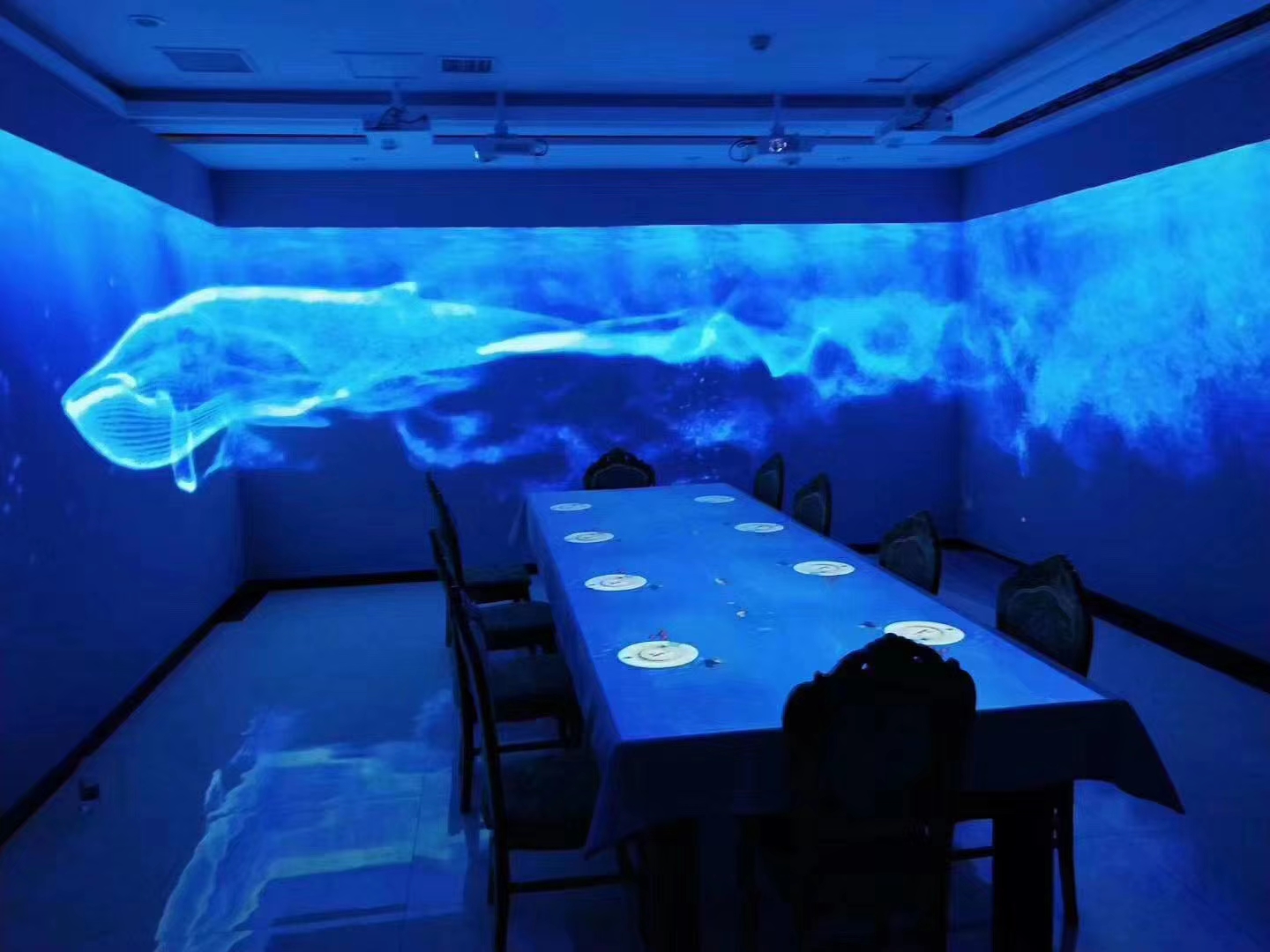 Projection integration immersive experience case Dance studio ktv song room restaurant audio, video, lighting juntai technology