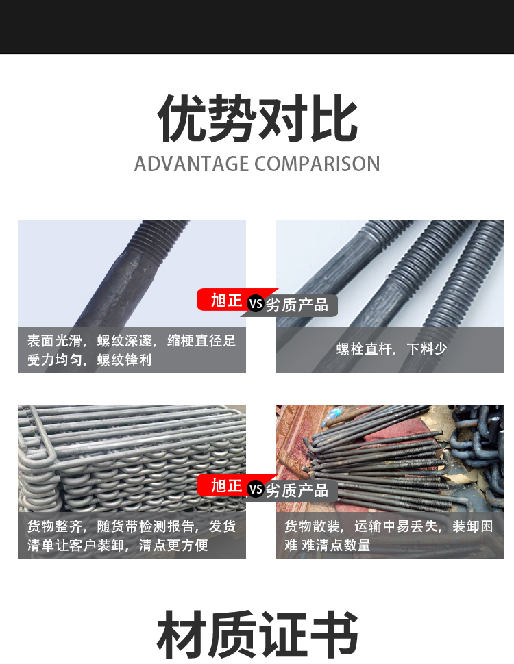 Jiuheng National Standard Carbon Steel 9-shaped Anchor Bolt Iron Tower Bridge Welding Embedded Parts