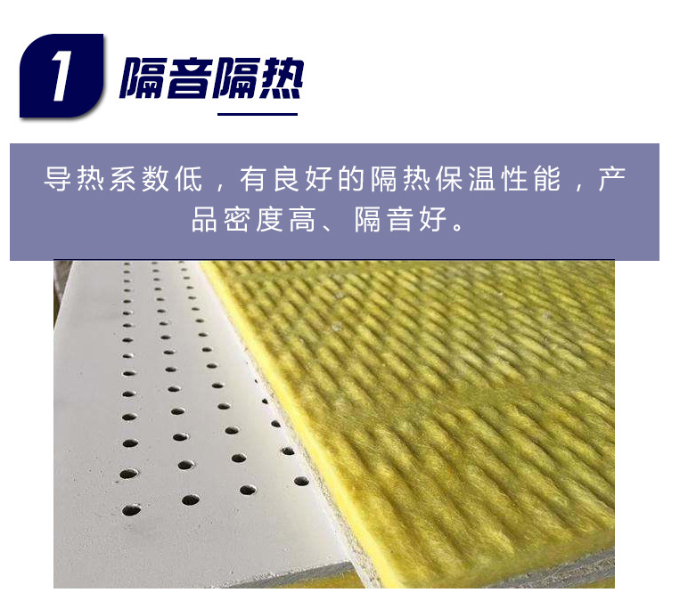 Perforated sound-absorbing board, microporous calcium silicate glass fiber composite acoustic board, glass wool ceiling, wall sound-absorbing board