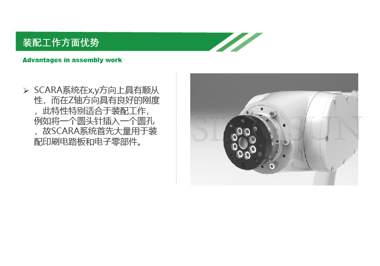 Efficient professionalization, simplicity, and ease of use of four axis SCARA horizontal joint robots