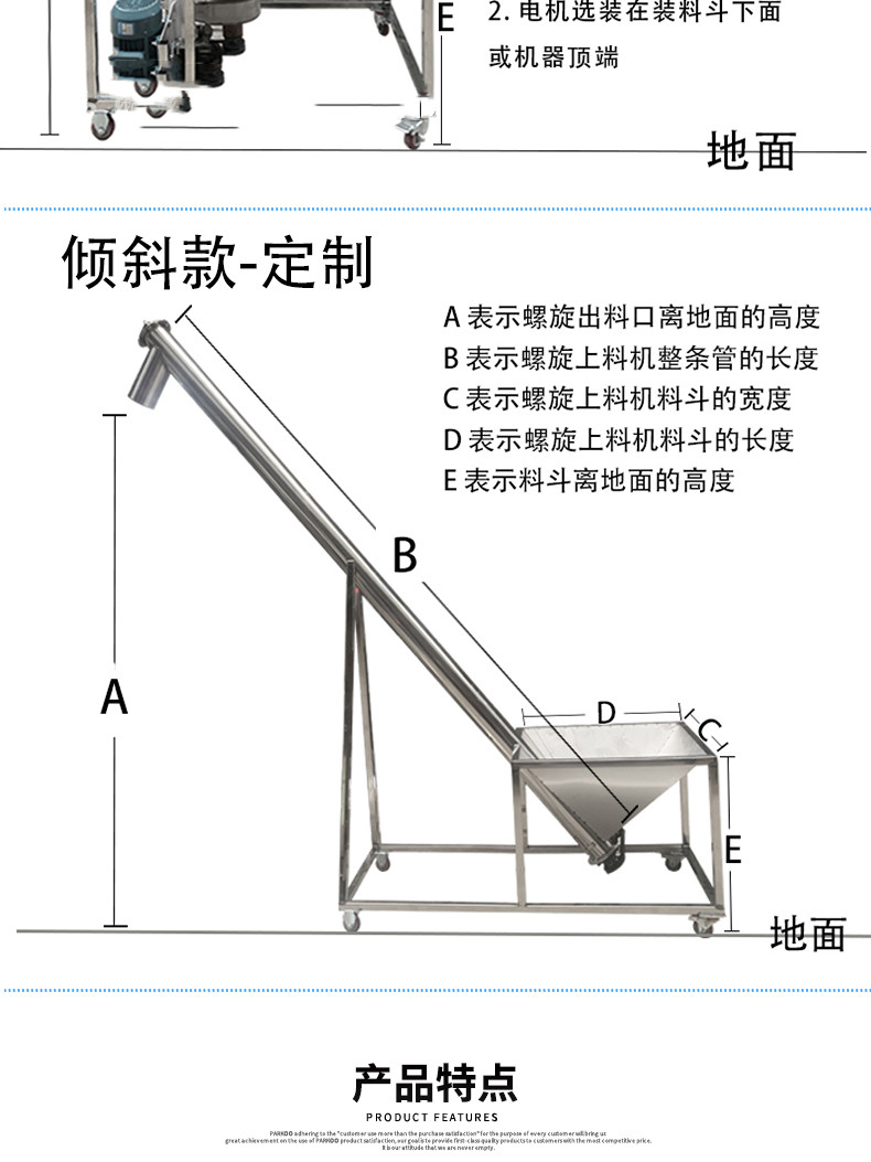 LS pipe diameter axial screw conveyor, stainless steel twisted dragon feeding machine, coal ash pipe discharge machine