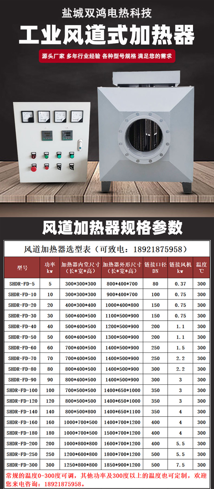 Shuanghong electric explosion-proof air duct heater, air heater, drying room heating equipment, industrial hot air fan