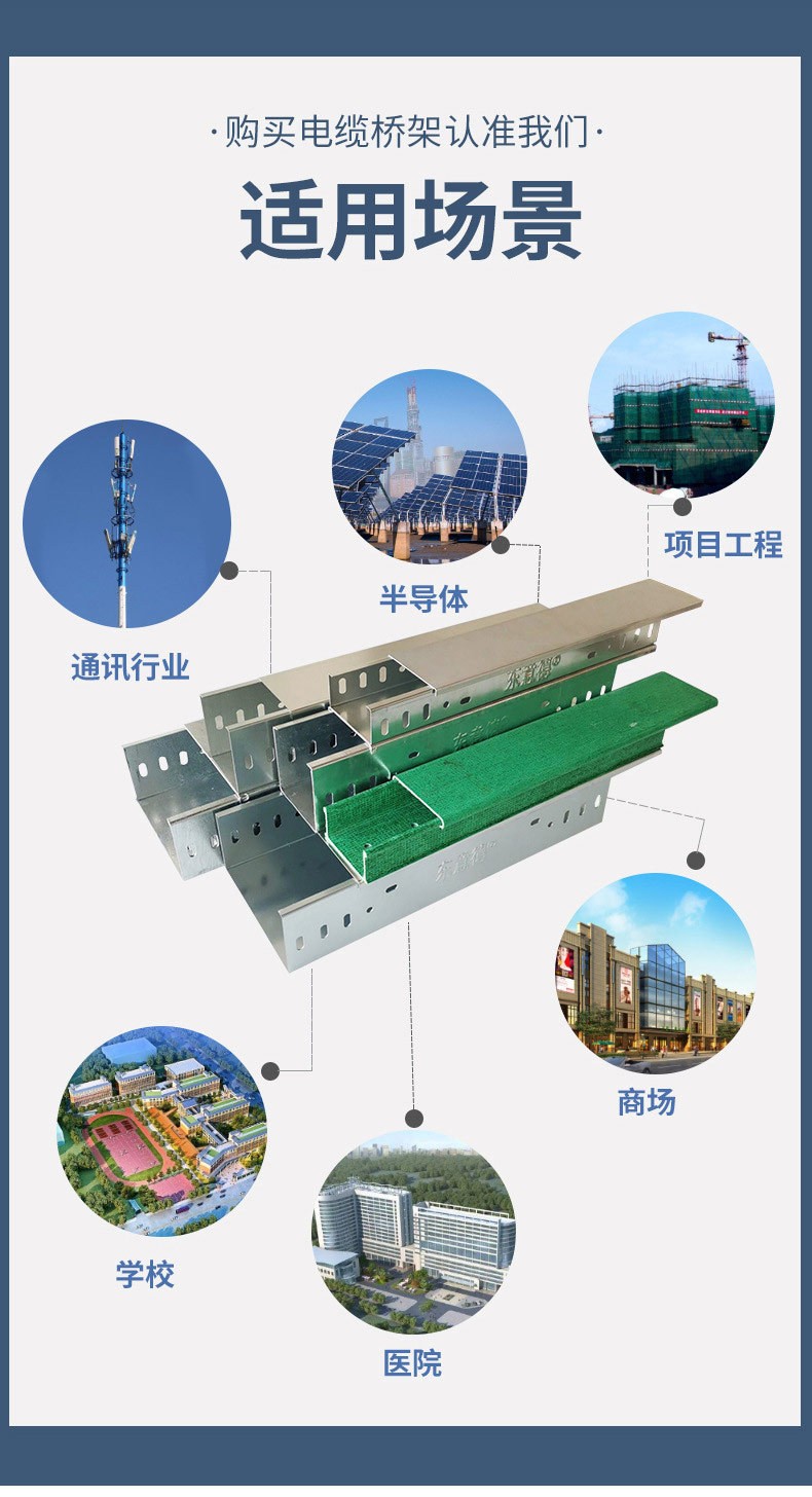 Fiberglass cable tray, trunking, box, pipe box, fireproof and flame-retardant insulation ladder type polyurethane tray, trunking