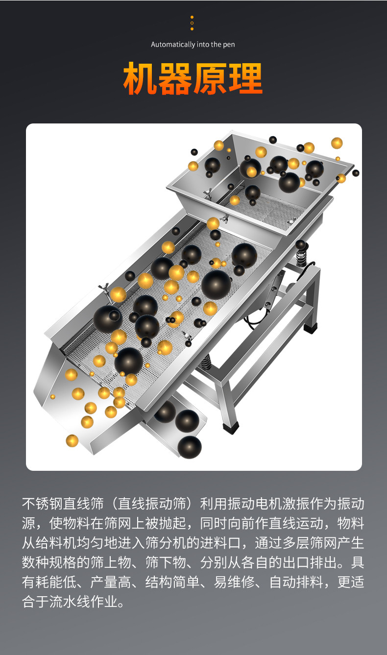 The manufacturer provides a linear screening machine, a multi-layer vibrating screening machine, a vibrating screen, and a carbon steel stainless steel linear vibrating screen