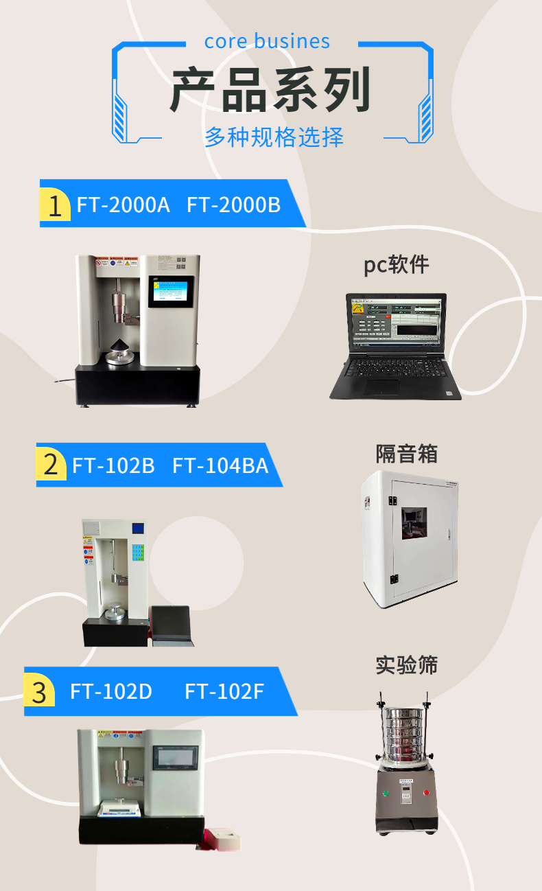 Multifunctional powder rest angle vibrating density powder flowability tester