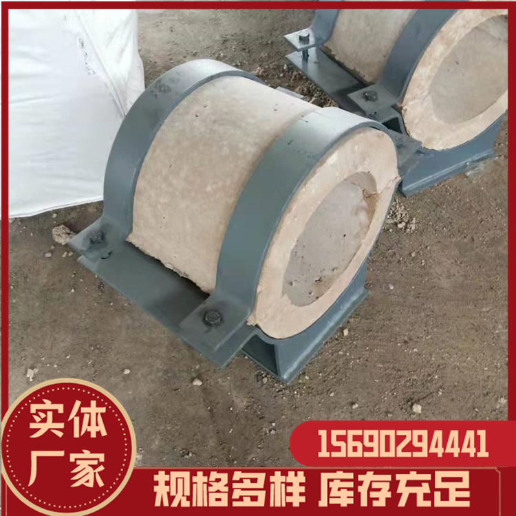 Supply of chemical pipeline saddle type pipe support, large diameter welded fixed pipeline saddle type support, container support