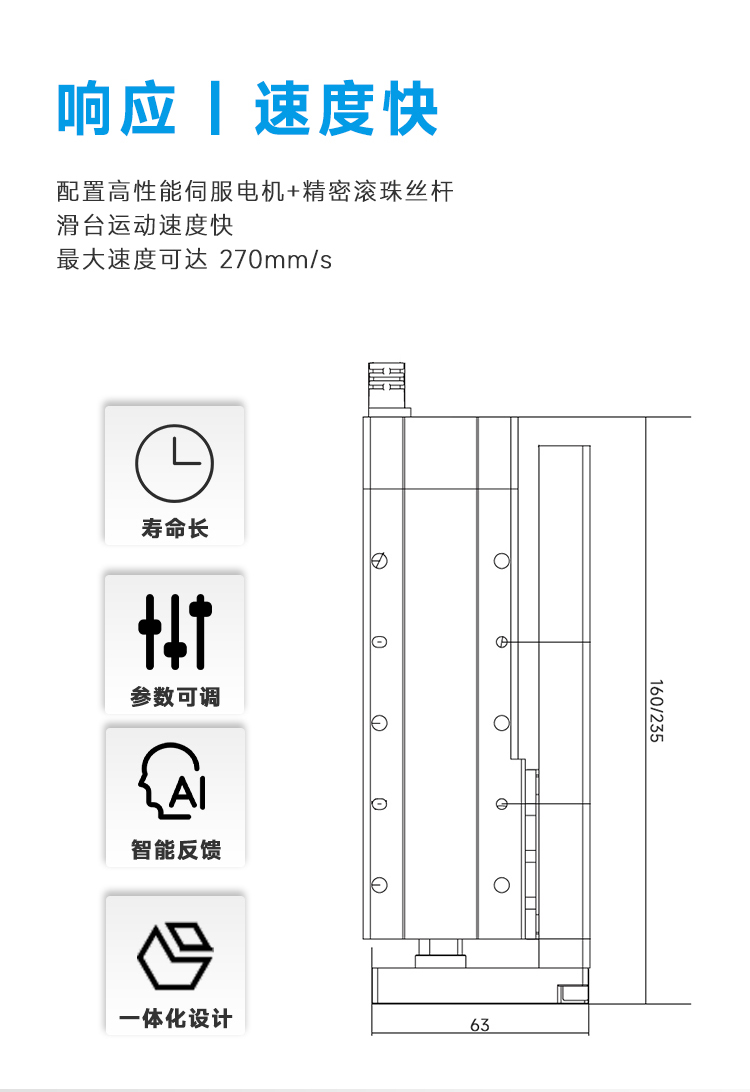 High speed and high thrust electric cylinder with precision sliding table for HT-DH servo electric cylinder professional equipment