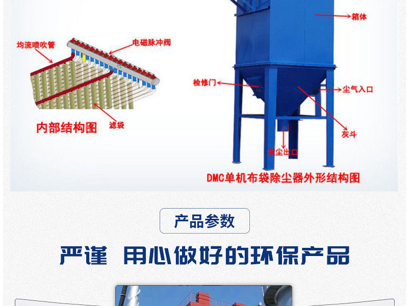 Design, production and installation of quartz dust treatment equipment, mechanism sand filter cartridge and bag dust collector