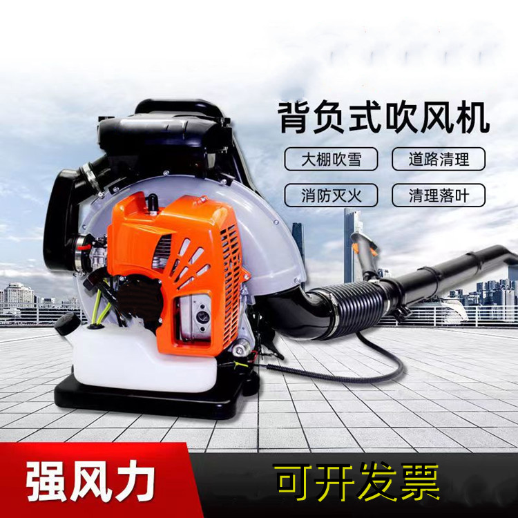 Backpack gasoline hair dryer Site leaf blower Dust collector Four stroke snow blower Road cleaning Blade blower