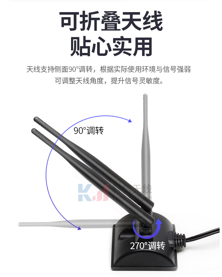 2.4G/5.8 dual band desktop antenna 6DB omnidirectional high gain Wireless network interface controller WIFI router sucker antenna