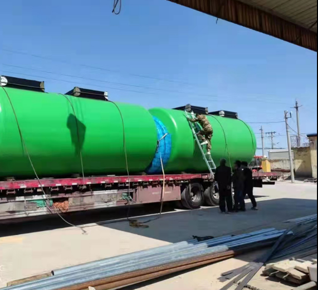 Large capacity chemical storage tank, horizontal atmospheric pressure carbon steel double layer tank, SF composite pipeline