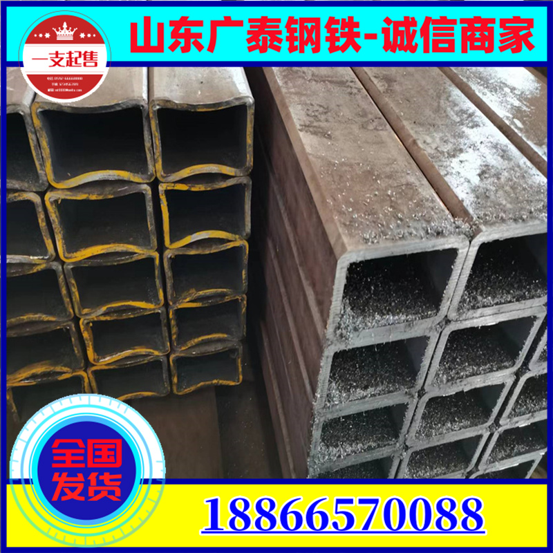 High temperature resistant right angle square tube Q345R seamless square tube high-pressure boiler square tube large diameter thick wall flat tube