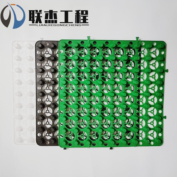 联杰 绿化用塑料蓄排水板 屋顶疏水板绿色PE片材状凸高20mm