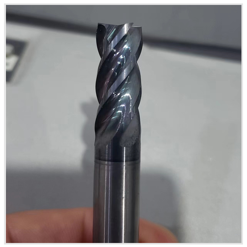 Eutian 55 degree four edge tungsten steel coated hard alloy end milling flat cutter CNC cutter non-standard milling cutter