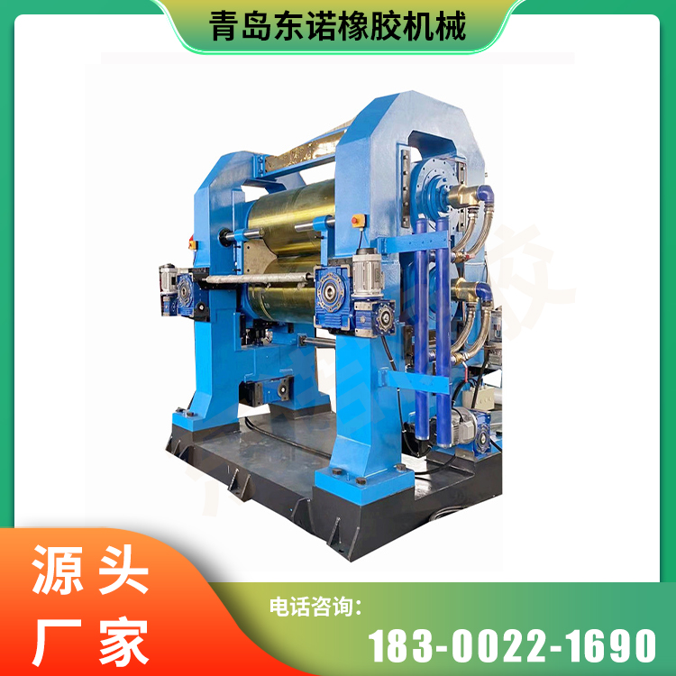 Double roll open mill sheet forming friction coefficient large electric adjustable distance plastic rubber rolling machine