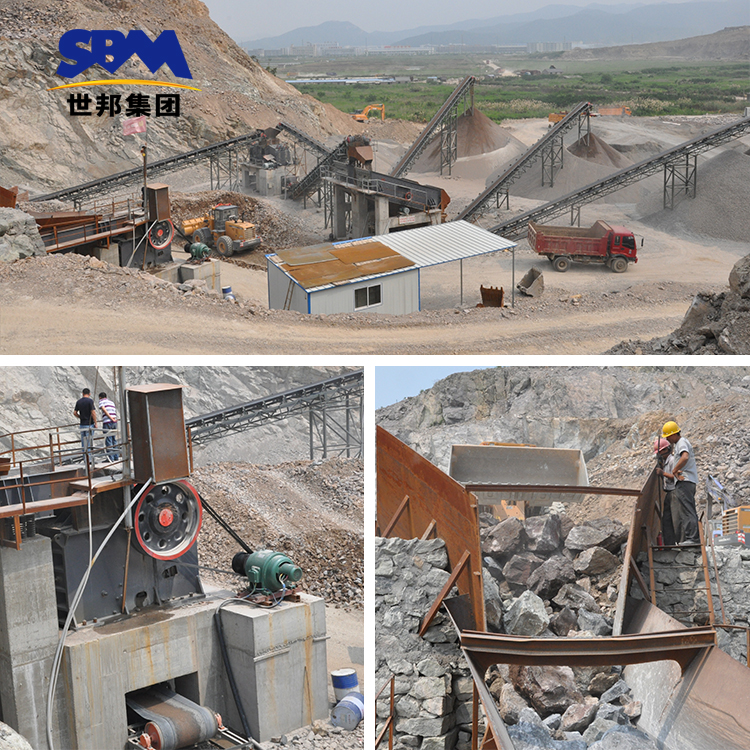 A complete set of equipment for a large stone crusher with a daily output of 10000 tons, including a jaw crusher and a stone crusher