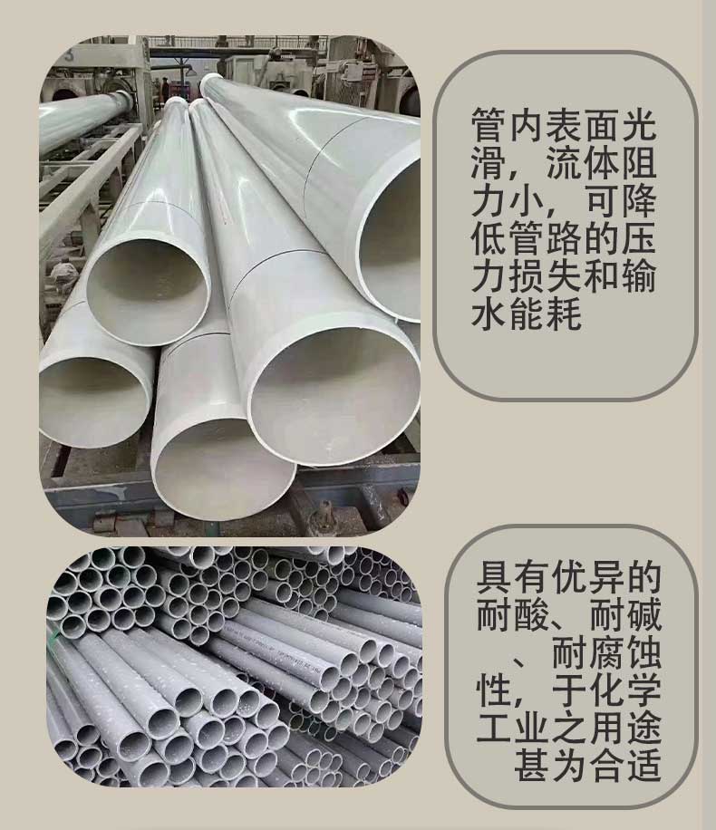 PVC-U drilling pipe drainage pipe diameter can be customized for drainage well wall engineering PVC pipe