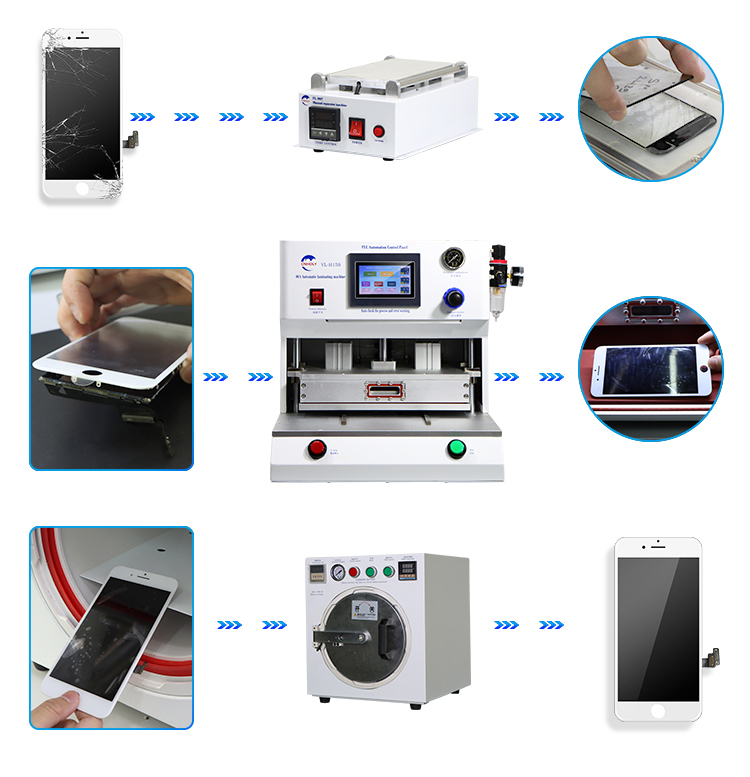 Fully automatic repair of mobile phone lamination machine, screen pressing machine, flat surface mobile phone explosion screen repair tool