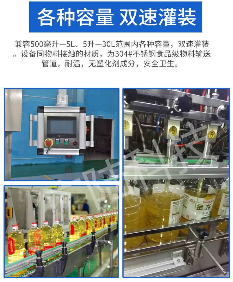 Camellia oil fully automatic filling machine 2 heads 4 heads 5 liters peanut oil tea seed oil canning equipment production line