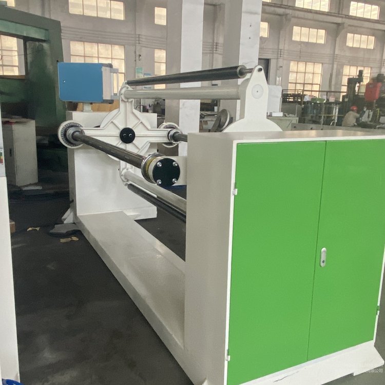 Dida DIDA-SS1000 PE dual station sheet material winding machine with 3-inch inflatable shaft for fast and convenient roll changing