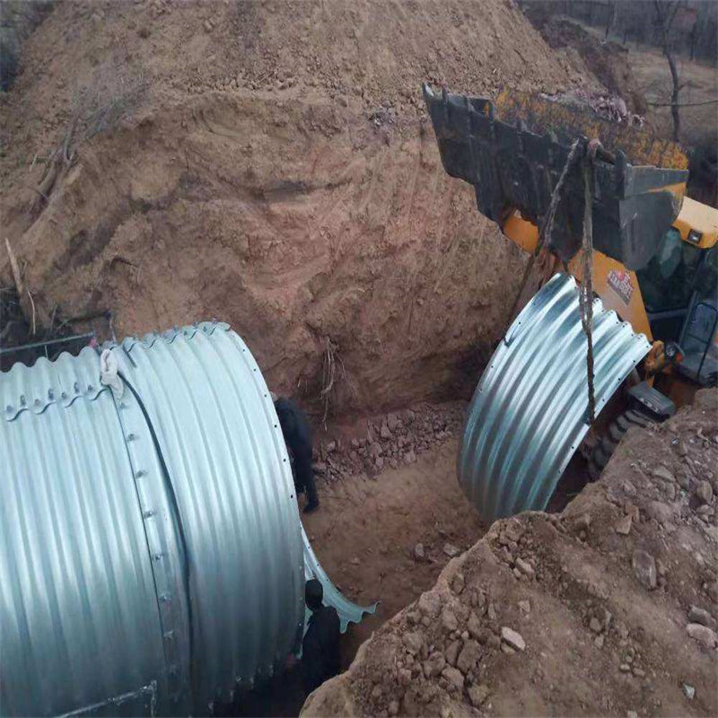 Yuanchang Metal Corrugated Culvert Pipe Highway Construction Materials Culvert Drainage Engineering Facilities Hot dip Galvanized Pipe Customization