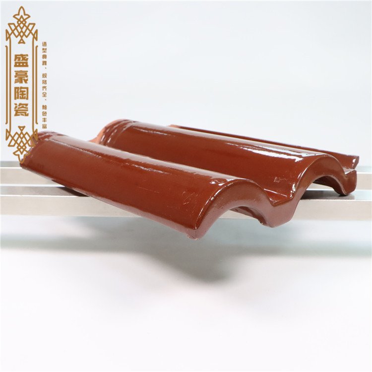 Colored T ceramic tiles, Chinese style roof, high-temperature fired glazed tiles, glazed roof tiles, simple installation