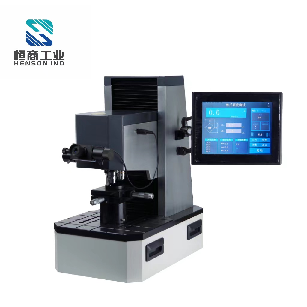 Vickers hardness counting display for automatic conversion of low load nitriding layer measurement to ideal hardness testing instrument