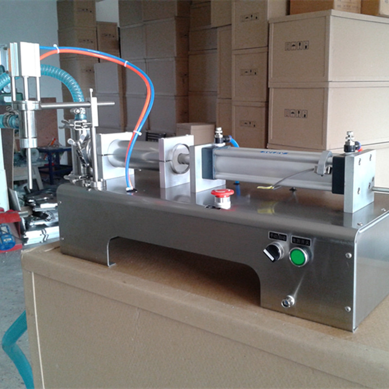 Horizontal single head liquid filling machine Tianlu DTY100 semi-automatic equipment, stainless steel material is sturdy and durable