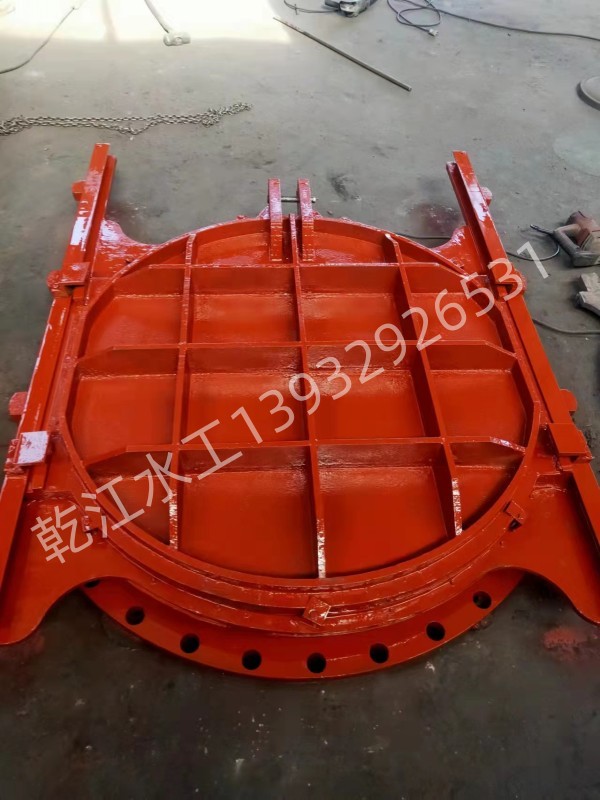 Thickened cast iron circular gate DN1200mm pipe channel for sewage discharge, available for municipal political water supply