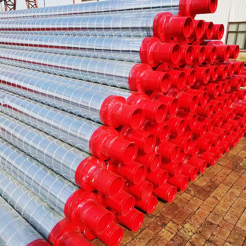 Polyurethane overhead insulation pipe wrapped with fiberglass insulation steel pipe, self processed with Meihao galvanized iron sheet