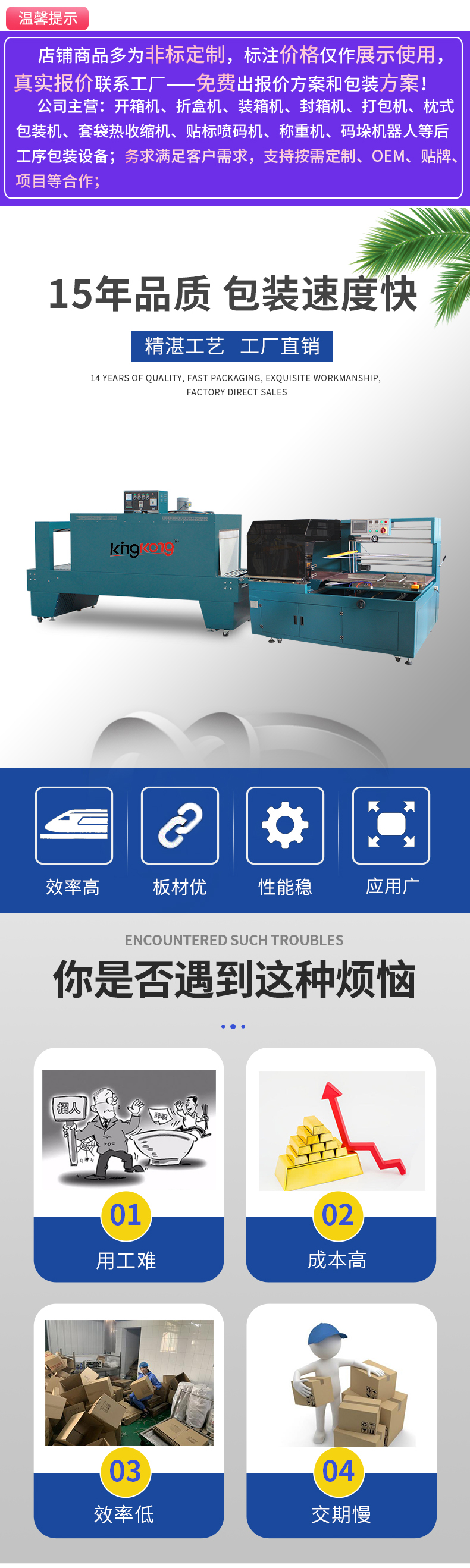 Tianjian Supply Heat Shrinkable Film Packaging Machine Tj-ew5692 Bag Packaging Equipment Supports Customization