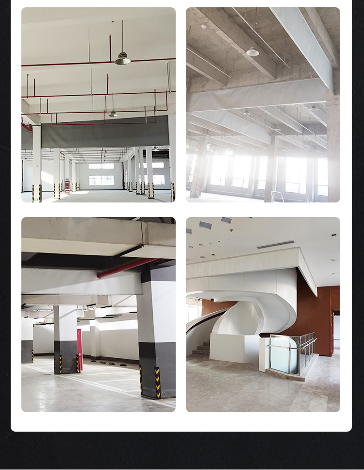 Hengkaili factory dedicated fixed fireproof cloth for smoke blocking and vertical wall installation, convenient and low cost