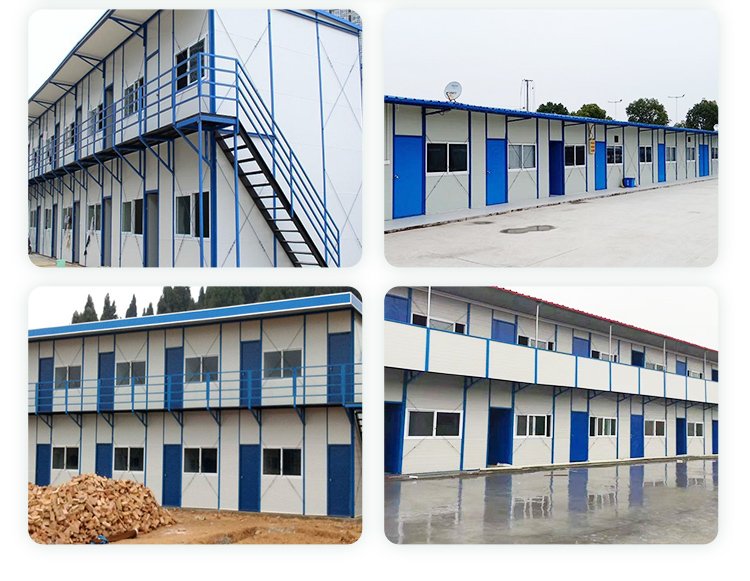 Construction site combination activity board house, four slope roof, color steel board house, convenient and fast support for customization