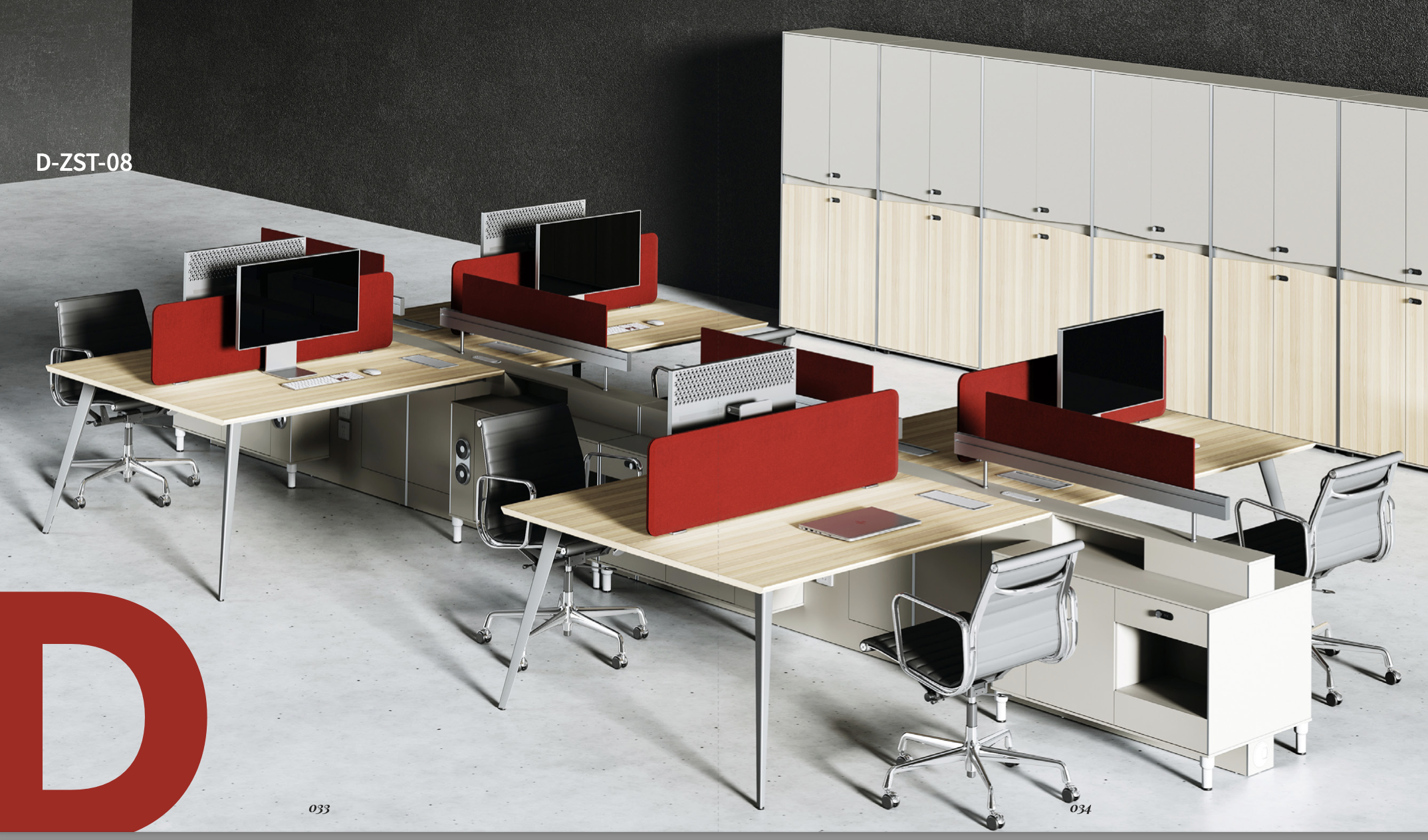 Office modern partition, office desk, employee double seat office desk, finance office desk and chair combination